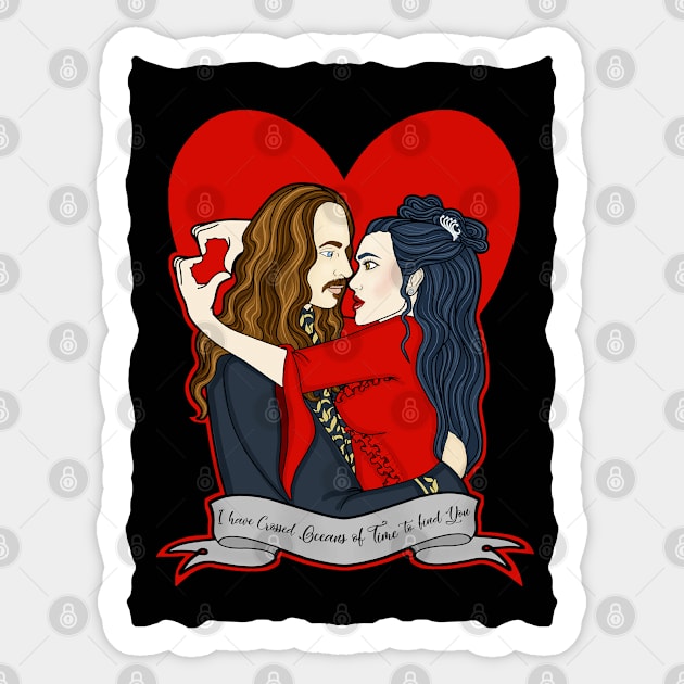 DRACULA CROSSED OCEANS OF TIME TO FIND YOU Sticker by VixxxenDigitalDesign